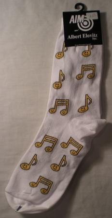 Smiley Music Note Socks